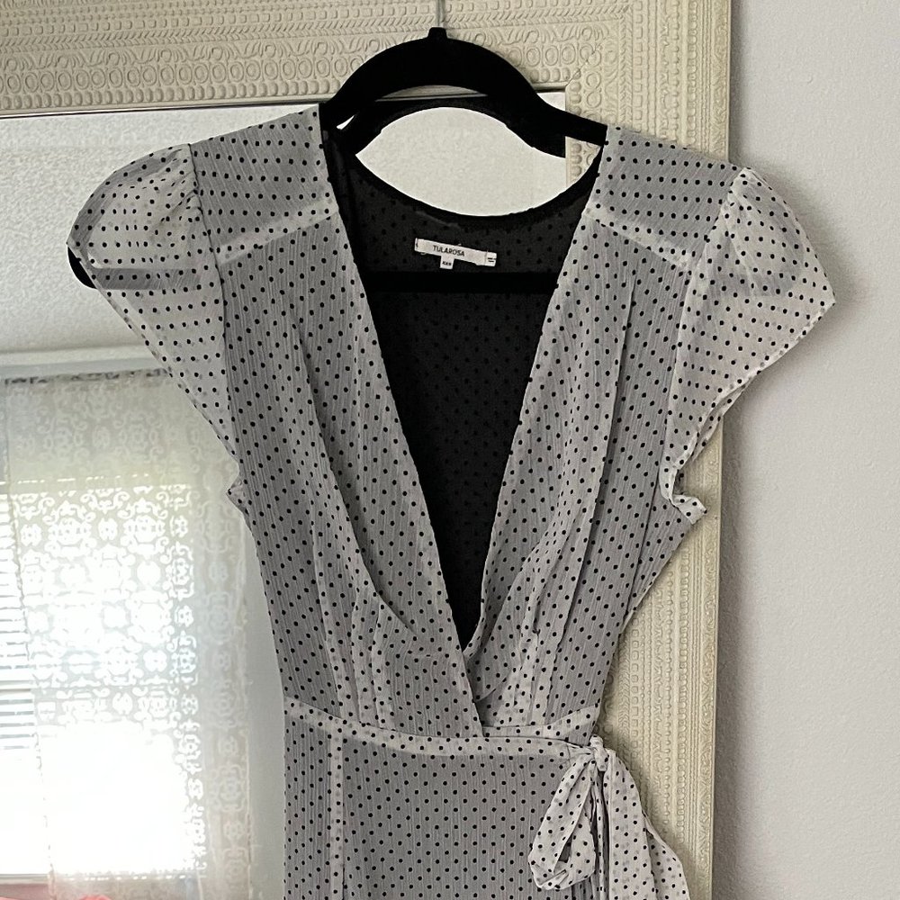 Tularosa Sid Wrap Dress, Eggshell, XXS